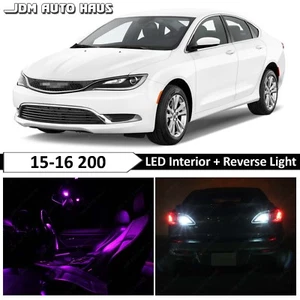 13x PURPLE Interior + Tag + Reverse LED Lights Bulbs Fits Chrysler 200 2015-2016 - Picture 1 of 11