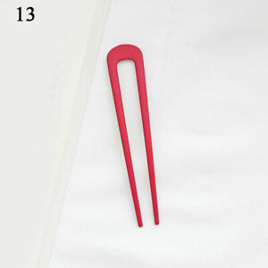 Women Acrylic Fork Hairpin Versatile U-shaped Hairpin Stick DIY Hair Style Tool*
