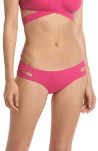 Becca Womens Swimwear Tab Side Color Code Hipster Bikini Bottom Pink Size M - Picture 1 of 5