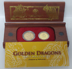 GOLDEN DRAGONS GOLD COIN SET 1900 ONE SOVEREIGN & 2000 AUSTRALIA YEAR OF DRAGON