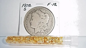 1902 S Morgan Silber Dollar Stichtag Hinzufügen Tube Goldflocken geringe Auflage Münze - Bild 1 von 5