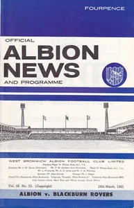 West Bromwich Albion (WBA) v Blackburn Rovers 26 March 1965 - Picture 1 of 3