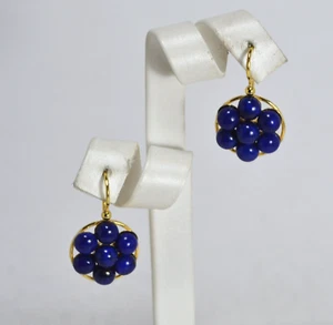 ORECCHINI ARGENTO 925 DORATI BOTTONI LAPIS 6 mm GANCIO CON SICURA AGHT 0968 - Foto 1 di 4
