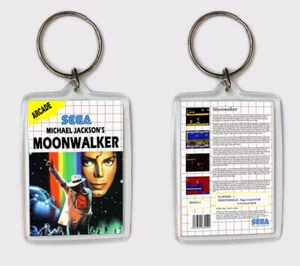 MICHAEL JACKSON'S MOONWALKER SEGA MASTER SYSTEM LLAVERO KEYRING - Imagen 1 de 1