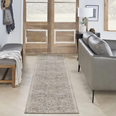 Nourison Nyle Bohemian Ivory Taupe 2'3" x 10' Area -Rug, Easy -Cleaning, Non ... - Image 1 of 4