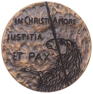 Medalla Papal Oficial Vaticano, Pablo VI año XVI In Christi Amore Justitia et Pax - Imagen 1 de 2