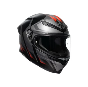 AGV K6 S Karve Motorradhelm (Schwarzmatt/Grau/Rot) Gr: XL(61) - Bild 1 von 8