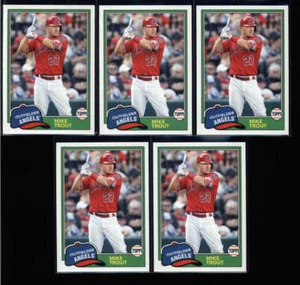 LOT OF (5) MIKE TROUT 2018 TOPPS ARCHIVES #299 ANGELS BASE CARDS FC8208 - Picture 1 of 1
