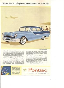 Magazine Ad- Vintage, 1955 PontiacStrato-Streak 870 4- Door Sedan - Picture 1 of 1