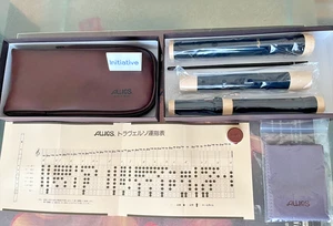 AULOS AF-1 Grenser Transverse Flute Black Ivory with Soft Case Baroque Style - Picture 1 of 7