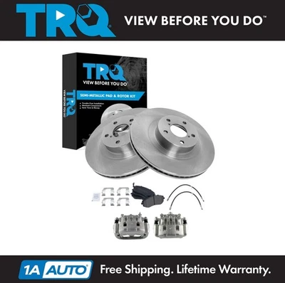 Kit de pastillas de freno delanteras y rotor semimetálico TRQ para Subaru Outback 2010-2012 Foto 1 de 4