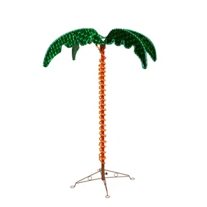 Vickerman 4.5' Tropical Holographic LED Rope Lighted Palm Tree with Amber Trunk - Picture 1 of 1