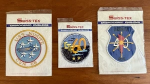 Menge 3 Schweizer Tex gesticktes Emblem US Navy Jacke Patches USS Nimitz 6. CTF - Bild 1 von 4