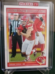 2024 Panini Score Football Carson Steele Kansas City Chiefs SP Rookie Mystery#5 - Picture 1 of 5