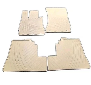 Mercedes S550 4-Matic Rubber Floor Mat Set OEM Beige 4 piece W221 2007-2012 - Picture 1 of 15
