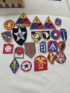 ORIGINAL WWII US ARMY COMMAND PATCHES LOT - Picture 1 of 17