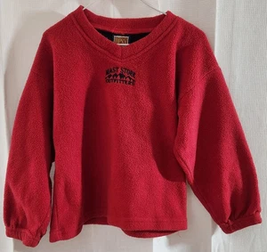 Vintage Boys Sz Med Tipsy Red Mast Store Outfitters V Neck Fleece Pullover - Picture 1 of 3