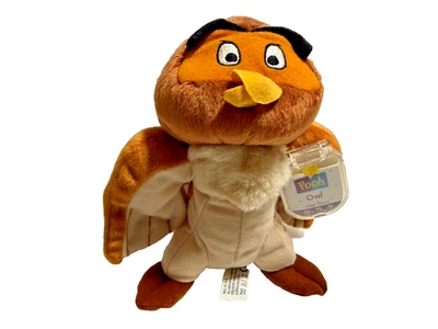 Bolso de felpa vintage Disney Mattel Star Bean Nap Time Owl Pooh Bean con etiqueta 7" Foto 1 de 4