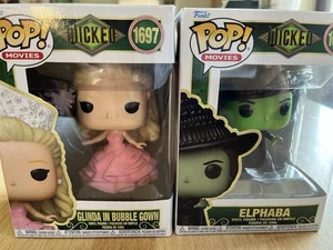 Set 2 Funko Pop Wicked Elphaba Glinda 1696 1697 wie Neu Funkopops - Bild 1 von 7