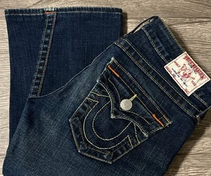 Jean femme True Religion Joey vintage évasé taille basse couture torsadée taille 26 (27x27) - Photo 1/12