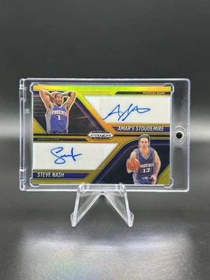 2024-25 Prizm 黑色 Amar’e Stoudemire / Steve Nash 双签名金色 /10 SSP 名人堂 — 第 1/2 张图片