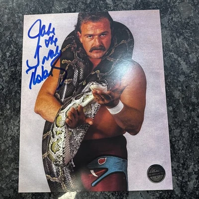 Jake The Snake Roberts Firmado/Autografiado 8x10 WWE AEW Foto 1 de 3