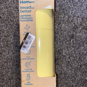 HoMedics Breathe Better Portable Ultrasonic Humidifier (Yellow) BNIB SEALED - Picture 1 of 3