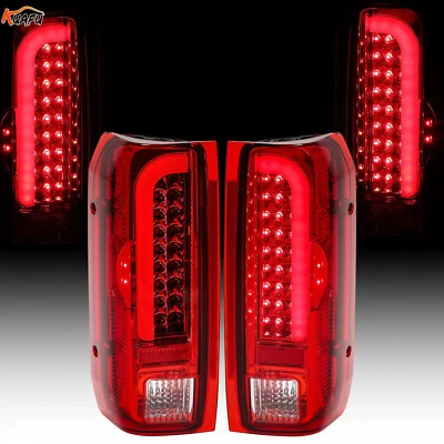 LED Tail Lights Rear Lamps For Ford F150 F250 F350 Bronco 90-97 96 Pair 3D - Image 1 of 4
