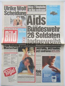 Bild Zeitung vom 8.10.1987, Ulrike Wolf, Christina Plate,  - Bild 1 von 1