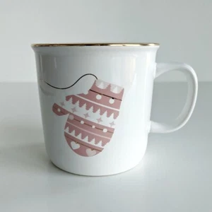David's Tea Pink Mittens Enamel Tea Cup or Coffee Mug - Picture 1 of 6