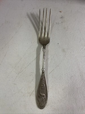 Japanese aka New Japanese by Whiting Sterling Silver Dinner Fork 7 5/8" “1874” - Image 1 of 4