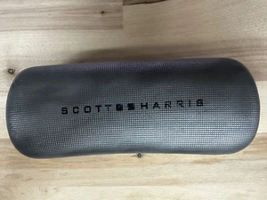 Scott Harris Grey Hard Clamshell Eyeglasses Case & Microfiber Cleaning Cloth - Picture 1 of 8