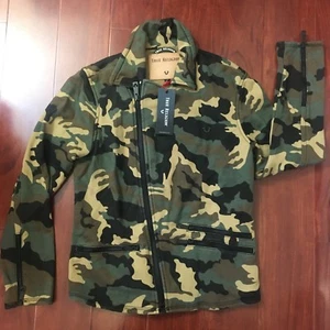 NEW TRUE RELIGION CAMO MOTO JACKET DERRINGER PRINT CAMO 100889 MEN SIZE SMALL - Picture 1 of 5