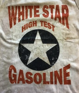 Camiseta Unisex White Star High Test Gasolina Envejecida, Marrón, Talla XL - Imagen 1 de 6