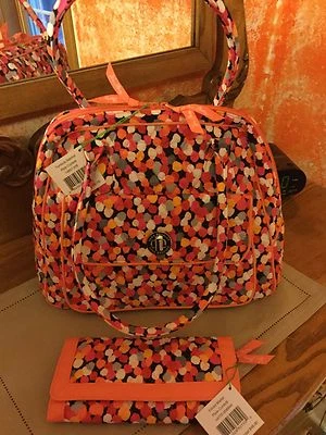 VERA BRADLEY 手提包旋转锁扣/墙壁。 Pixie CONFETTI。 全新带标签 — 第 1/4 张图片