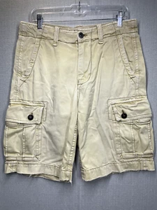 American Eagle AEO Cargo Shorts Mens Size 30 Beige Classic Length Distressed - Picture 1 of 15