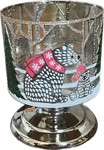 Bath & Body Works CREATURE NORDICHE orsi alberi piedistallo 3 stoppini portacandele - Foto 1 di 6