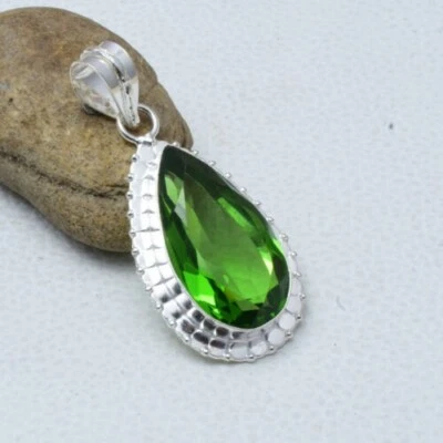 Beauty Peridot Topaz Gemstone 925 Sterling Silver Handmade Pendant AS-2 - Image 1 of 4
