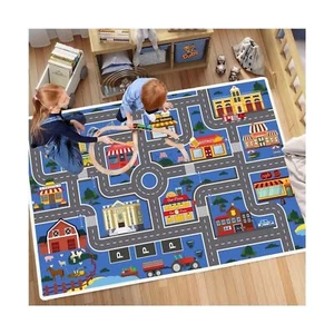 Kids Rug Playroom Rug Suitable for Boys and Girls, Non-Slip Washable Road Tra... - Picture 1 of 6
