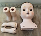 Vintage Doll Parts -Ceramic- Head/Arms/Legs - For Doll Making or Repair - 2 Set