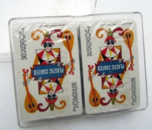 DOUBLE DECK PLAYING CARDS w/ BOX - CHINESE & JAPANESE PORCELAIN BACK - SEALED - Picture 1 of 2