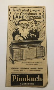 50er Jahre Möbelhaus Reklame Weihnachten Weihnachtsmann Vintage Zeitungsanzeige - Bild 1 von 2
