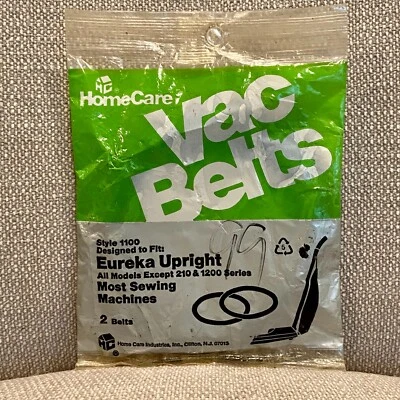 HomeCare Style 1100 Eureka Upright Vacuum Belts & Sewing Machines 2 Belts NEW - Image 1 of 2
