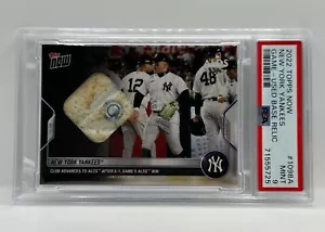 NEW YORK YANKEES Game Used Base Advance to ALCS 2022 Topps Now 1098A 19/99 PSA 9 - Picture 1 of 3