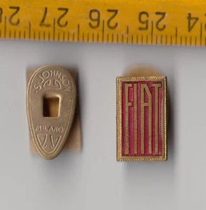 Vintage enamel FIAT buttonhole lapel badge by Johnson Milano - Picture 1 of 1