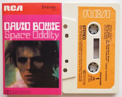 DAVID BOWIE - SPACE ODDITY (RCA PK2101) 1970s UK CASSETTE ORANGE LABELS BLACK - Image 1 of 4