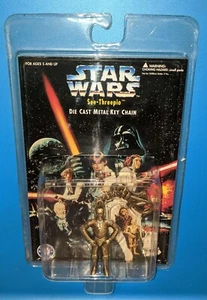 Star Wars: C-3PO Protocollo Droide Portachiavi Metallo Die Cast Modellino 3" 1996 - Foto 1 di 2
