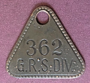 VTG Tool Check Brass Tag: GRAND RAPIDS STAMPING DIVISION (of GM Fisher Body) - Picture 1 of 1