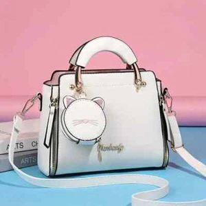 Cute Cat Design Handbags, Trendy PU Leather Crossbody Bag, Women's - Picture 1 of 4