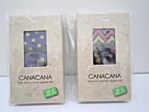 Canacana Bow Tie & Pocket Square Set Boys 24-48 Months Lot of 2 - Picture 1 of 2